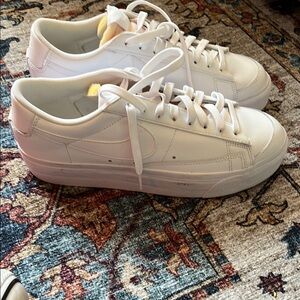 Nike White Low-Top Platform Sneakers